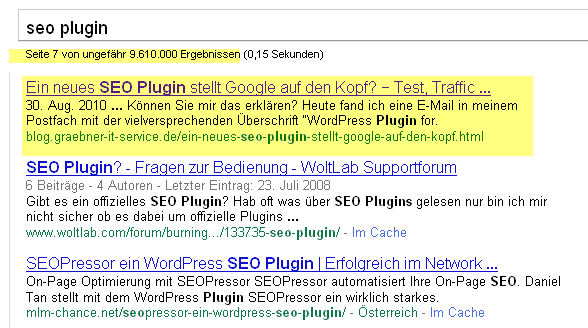 Google Abfrage SEO Plugin